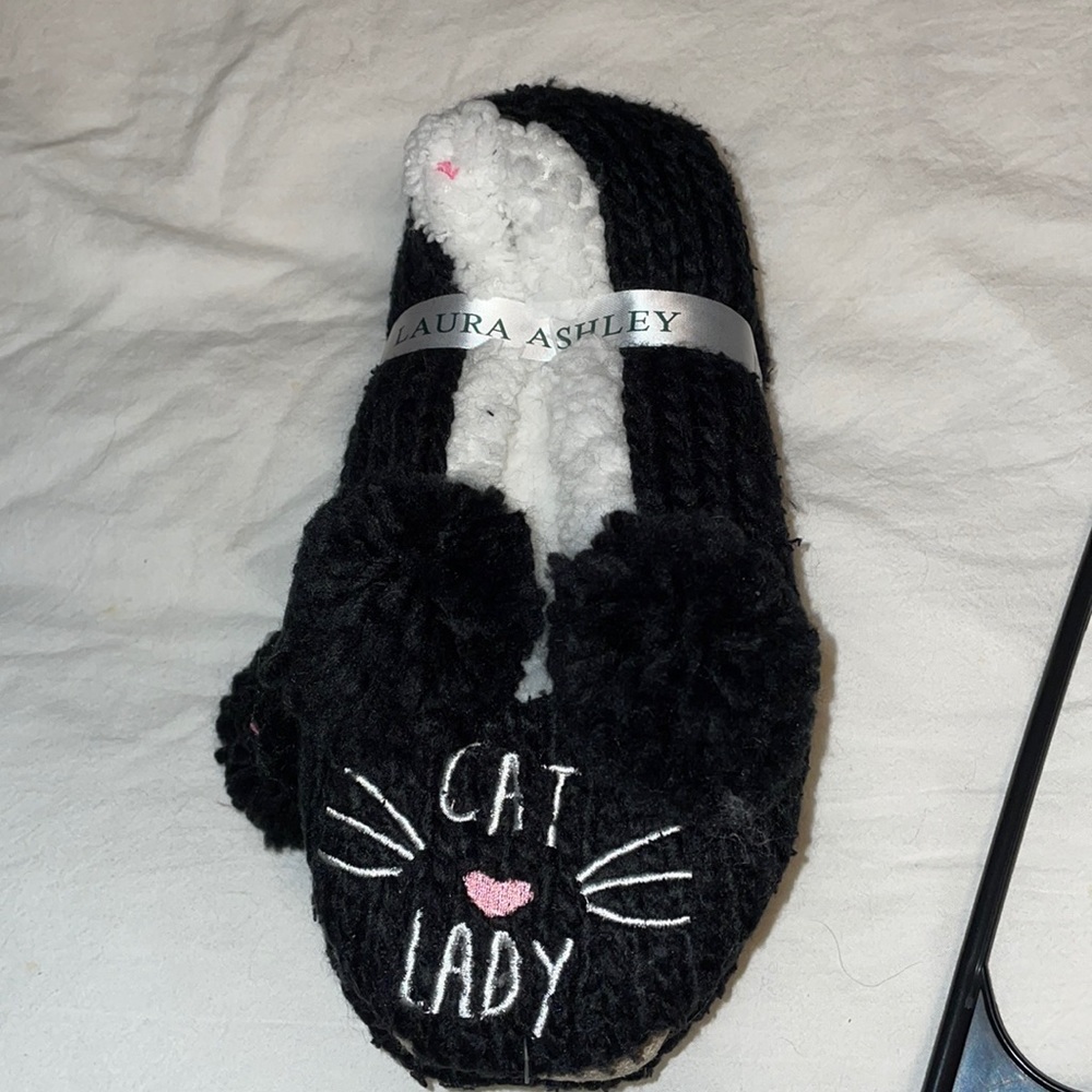 Laura Ashley Cat Lady slippers